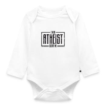 Ich bin ein Atheist, debattiere mich - argumentiere - Baby Bio-Langarm-Body - Weiß - Vorne
