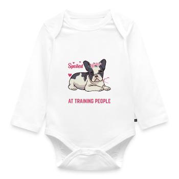 Français Bulldog Je ne suis pas gâté - Body Bébé bio manches longues - blanc - Devant