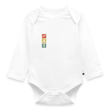 Ich schreibe meine eigene Triologie - Triathlon - Baby Bio-Langarm-Body - Weiß - Vorne