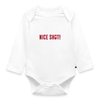 I hasse Padel Guter Schlag Ich Liebe Padel für - Baby Bio-Langarm-Body - Weiß - Vorne
