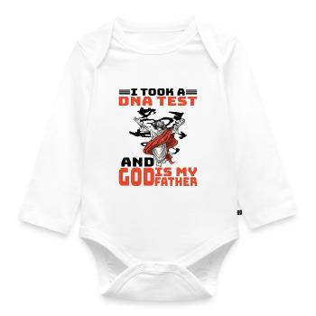 I Took A DNA Test And God Is My Father 18 - Baby Bio-Langarm-Body - Weiß - Vorne