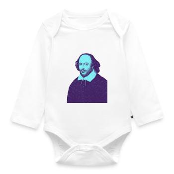 William Shakespeare - Mein Theater - Baby Bio-Langarm-Body - Weiß - Vorne