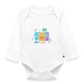 Robot Robotics Engineer Costume Robot - Organic Longsleeve Baby Bodysuit - white - Front