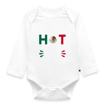 Mexico Mexican Roots Gift - Organic Longsleeve Baby Bodysuit - white - Front