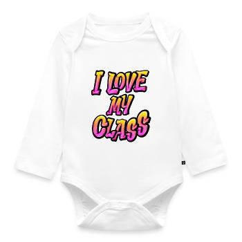 Ich liebe meine Klasse - Baby Bio-Langarm-Body - Weiß - Vorne