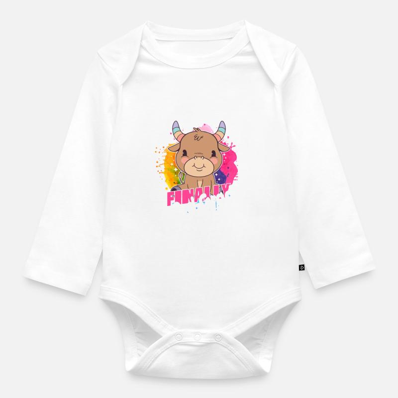 Finally 3rd Grade, Second Grader - Organic Longsleeve Baby Bodysuit - white