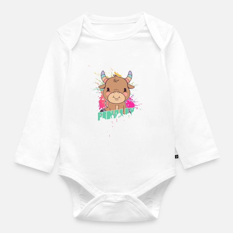 Finally 3rd Grade, Second Grader - Organic Longsleeve Baby Bodysuit - white