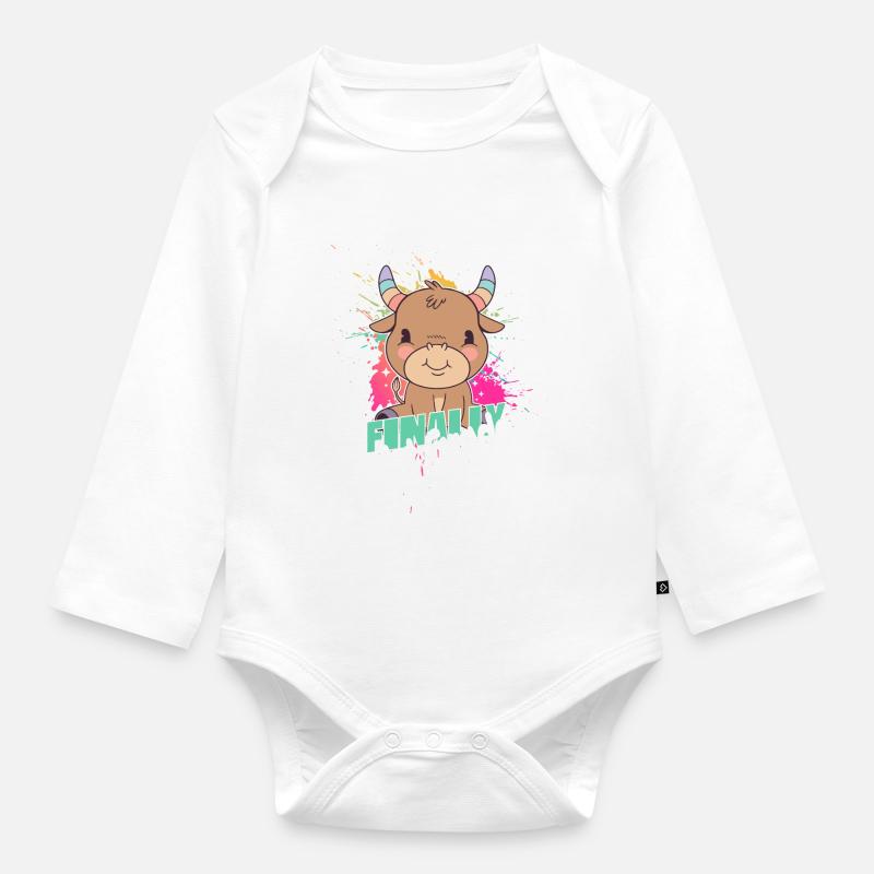 Endlich 1. Klasse, Erstklässler - Baby Bio-Langarm-Body - Weiß