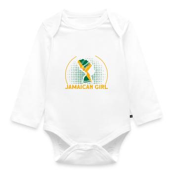 Jamaïque Drapeau Jamaïcain Cadeau - Body Bébé bio manches longues - blanc - Devant