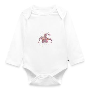 Fasnacht Närrin Narrenkappe Karneval Konfetti - Baby Bio-Langarm-Body - Weiß - Vorne