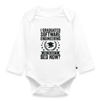 Ich Habe Software Engineering Abgeschlossen - Baby Bio-Langarm-Body - Weiß - Vorne