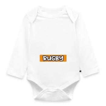 je peux pas j'ai rugby cadeau rugby - Body Bébé bio manches longues - blanc - Devant