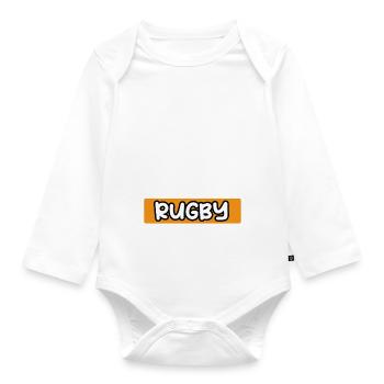 je peux pas j'ai rugby sport cadeau rugby - Body Bébé bio manches longues - blanc - Devant