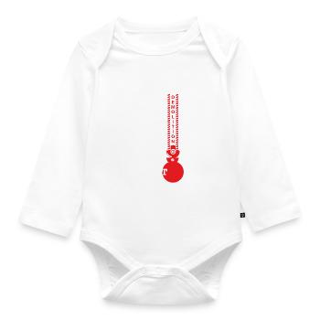 Amerika Abrissbirne für Haus Demolisierungs - Baby Bio-Langarm-Body - Weiß - Vorne