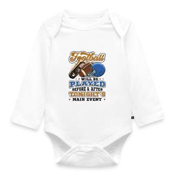 Football Halftime Show Main Event - Organic Longsleeve Baby Bodysuit - white - Front