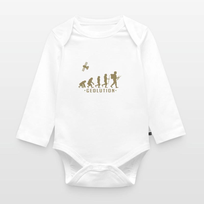 Geocaching evolution Shirt Geolution Baby Bio-Langarm-Body