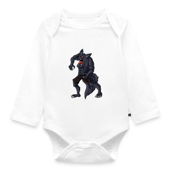Werwolf - Baby Bio-Langarm-Body - Weiß - Vorne