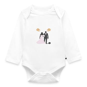 Junggesellenabschied Junggeselle Polterabend - Baby Bio-Langarm-Body - Weiß - Vorne