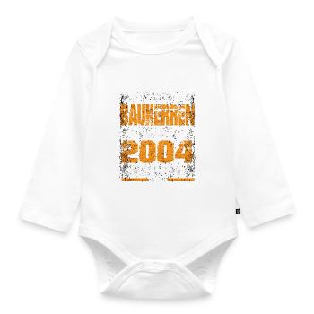 Bauherr Geburtstag Die Besten Bauherren wurden2004 - Baby Bio-Langarm-Body - Weiß - Vorne