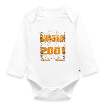 Bauherr Geburtstag Die Besten Bauherren wurden - Baby Bio-Langarm-Body - Weiß - Vorne