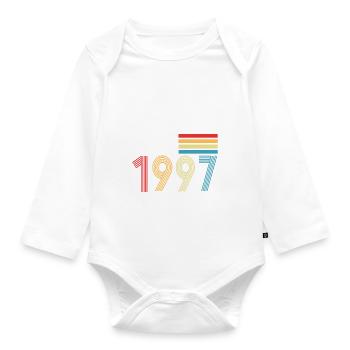 Awesome Since 1997 Birthday 1997 Vintage 1997 - Organic Longsleeve Baby Bodysuit - white - Front