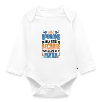 Opinions Lack of Data - Data Scientist Data - Organic Longsleeve Baby Bodysuit - white - Front