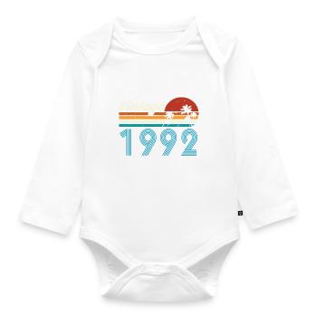 Vintage 1992 Vintage Birthday Retro Vintage - Organic Longsleeve Baby Bodysuit - white - Front