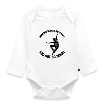 Dancing Hobby Gift Dance Sport Dancer Sport - Organic Longsleeve Baby Bodysuit - white - Front