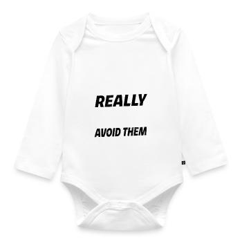 Some People Really Suck Avoid Them - Organic Longsleeve Baby Bodysuit - white - Front