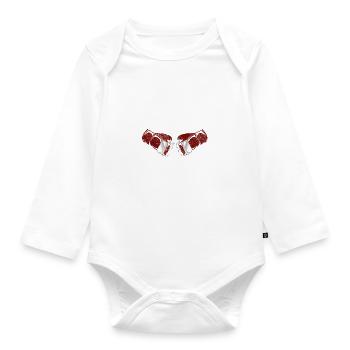 Boxen Martial Arts Boxing Box Club Boxer - Baby Bio-Langarm-Body - Weiß - Vorne