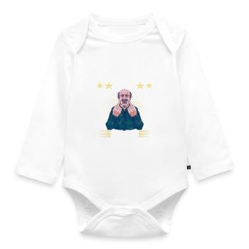 Ruhestand Rente - Baby Bio-Langarm-Body - Weiß - Vorne