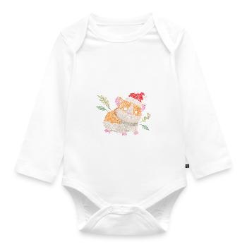 Hamster Plätzchen Weihnachtsbacken Kekse Hamstern - Baby Bio-Langarm-Body - Weiß - Vorne