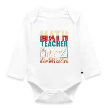 Mathe Mathelehrer - Baby Bio-Langarm-Body - Weiß - Vorne