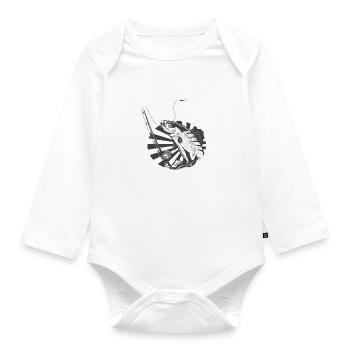 Never Underestimate Fisher born 1956 - Baby Bio-Langarm-Body - Weiß - Vorne