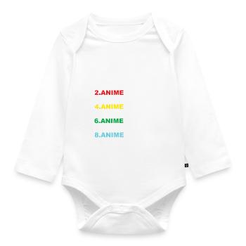 Anime My Perfect Day Anime Anime Series - Organic Longsleeve Baby Bodysuit - white - Front