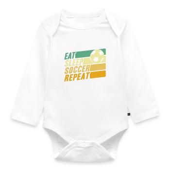 Manger dormir Soccer Répéter - Body Bébé bio manches longues - blanc - Devant