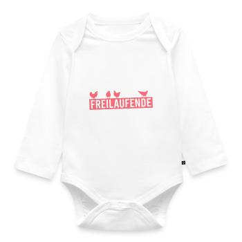 Poltern JGA Frauen Braut Junggesellenabschied - Baby Bio-Langarm-Body - Weiß - Vorne