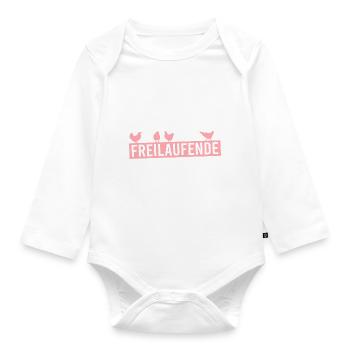 Poltern JGA Frauen Braut Junggesellenabschied - Baby Bio-Langarm-Body - Weiß - Vorne
