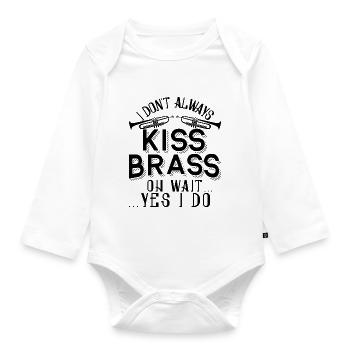 Trumpeter Trumpet Instrument Brass Music - Organic Longsleeve Baby Bodysuit - white - Front