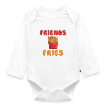 French Fries Lover Fast Food Gifts - Organic Longsleeve Baby Bodysuit - white - Front