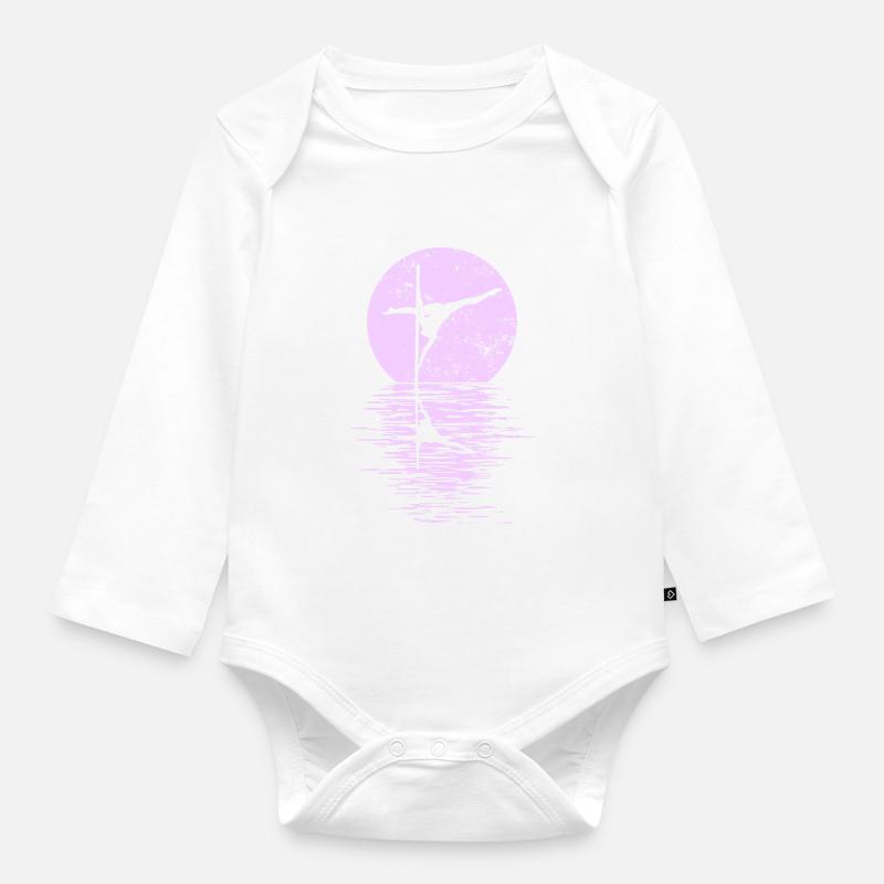 Pole Dance Dancer, Pole Dance, Pole Dancing - Organic Longsleeve Baby Bodysuit - white