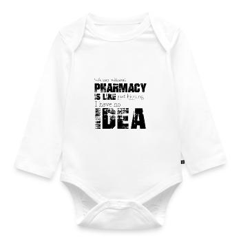 Pharmacy - Organic Longsleeve Baby Bodysuit - white - Front