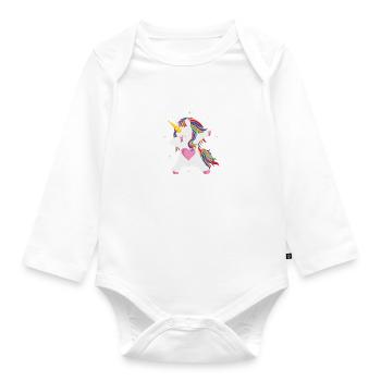 Today is my adoption day the people - Organic Longsleeve Baby Bodysuit - white - Front