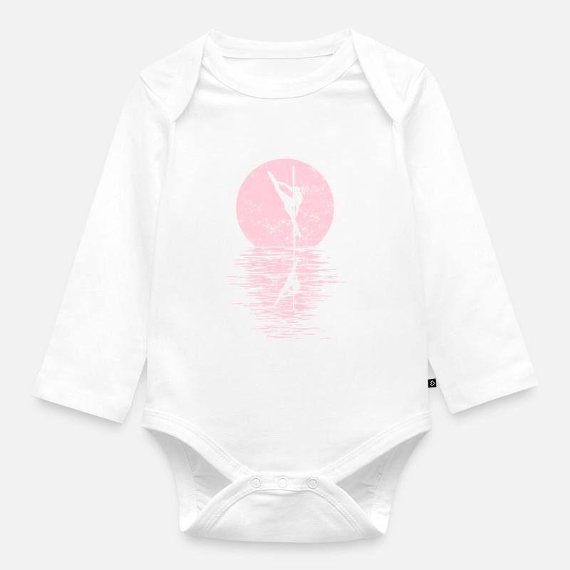 Pole Dance Dancer, Pole Dance, Pole Dancing - Organic Longsleeve Baby Bodysuit - white