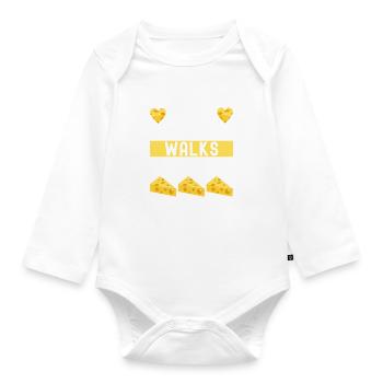 Amateurs de fromage Gouda - Body Bébé bio manches longues - blanc - Devant
