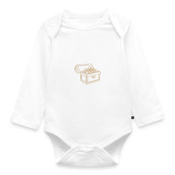 Pen and Paper Für RPG Gaming Vater - Baby Bio-Langarm-Body - Weiß - Vorne