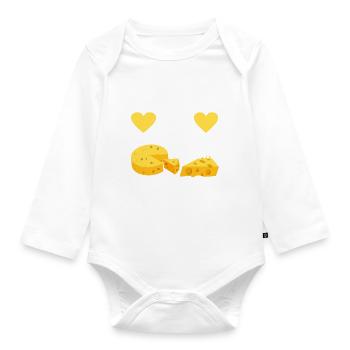 Amateurs de fromage Gouda - Body Bébé bio manches longues - blanc - Devant