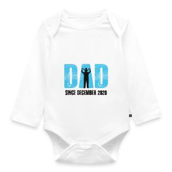 Fier papa depuis décembre 2020 - Body Bébé bio manches longues - blanc - Devant