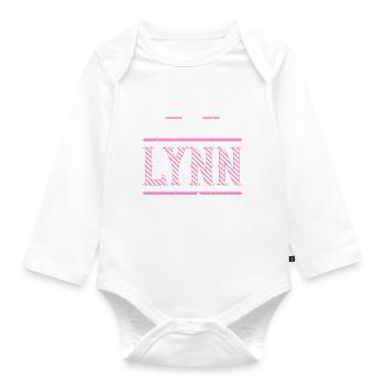 Lynn Geschenkidee Geschenk Geburtstag - Baby Bio-Langarm-Body - Weiß - Vorne
