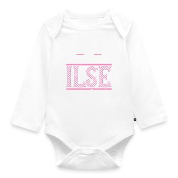Ilse Geschenkidee Geschenk Geburtstag - Baby Bio-Langarm-Body - Weiß - Vorne